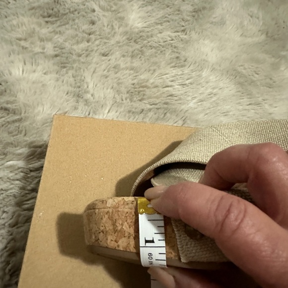 NWT Lucky 🍀Brand 9.5 Natural Linen Elastic Cork Wedge - Picture 5 of 8